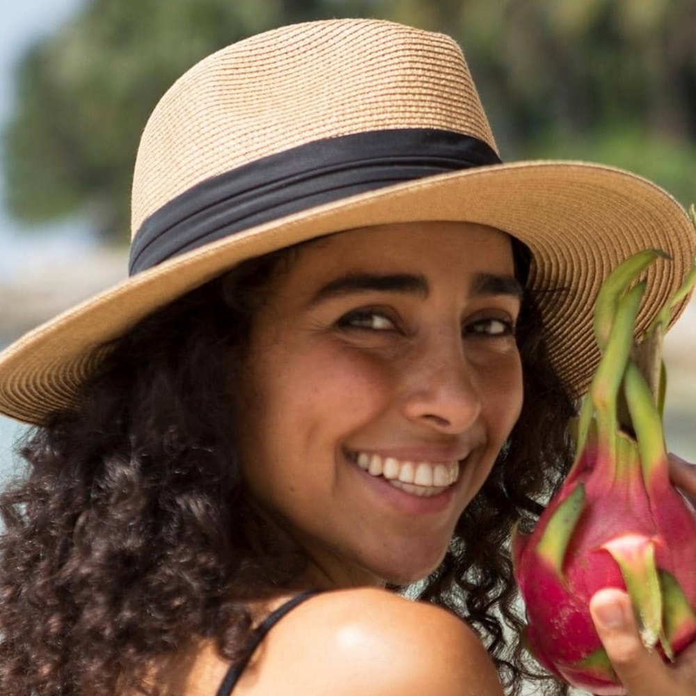 Boho Straw Ribbon Detail Minimalist Fedora Hat - Picture 5 of 5